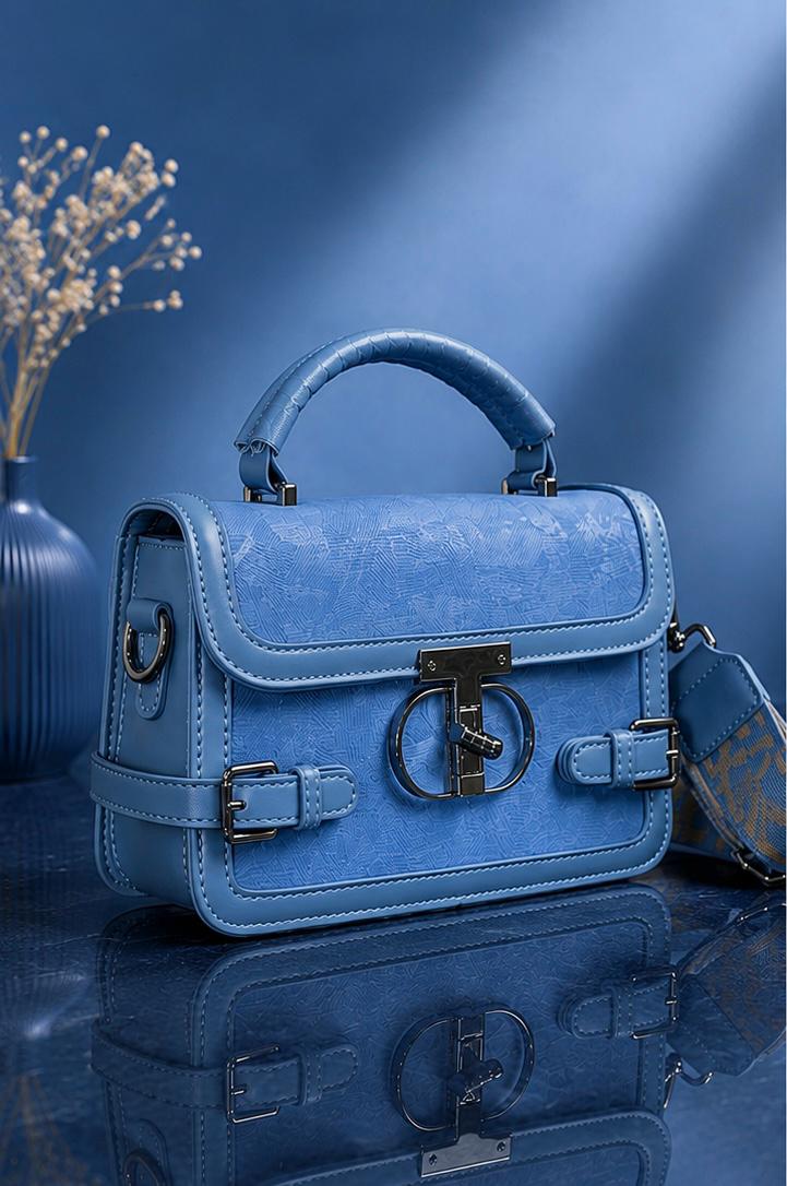 Madveen Paris Luxury Pearl Gray Crossbody Satchel  for Women
