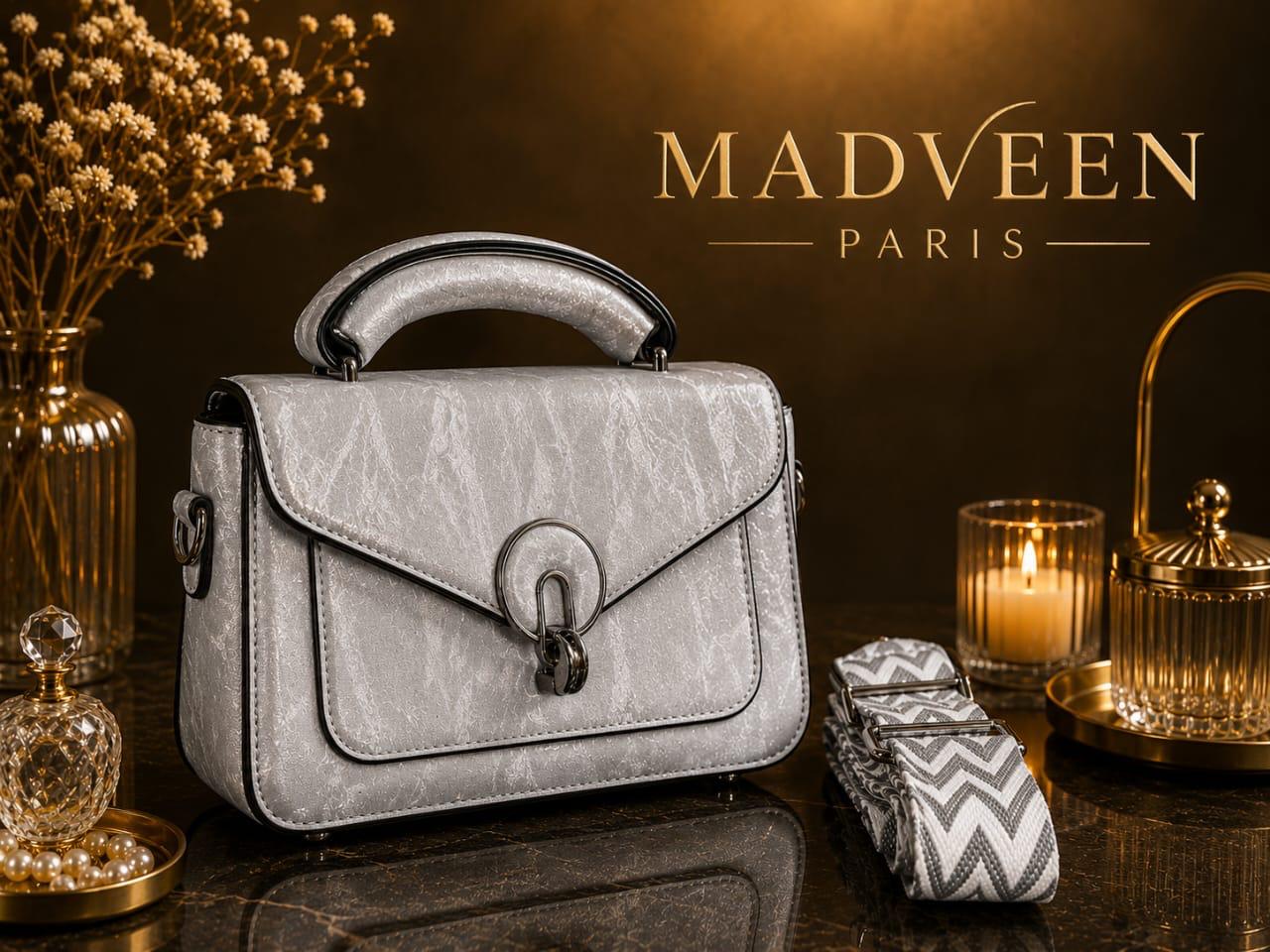 Madveen Paris Luxury Black Top Handle Crossbody  for Women
